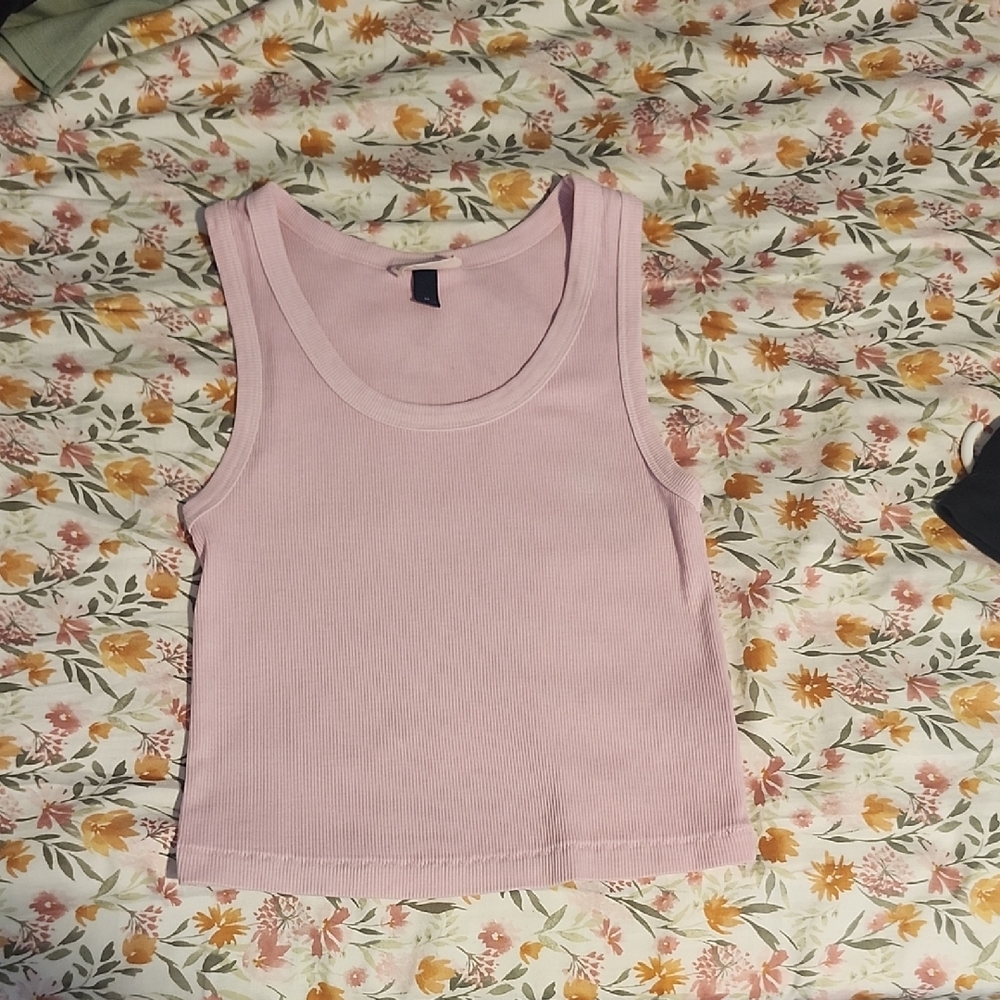 Universal Thread Pink Fitted Crop Tank Top